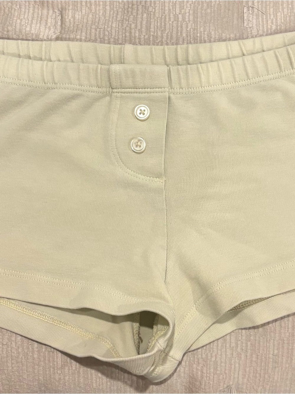 Brandy Melville butter yellow Button-Front Lounge Shorts
